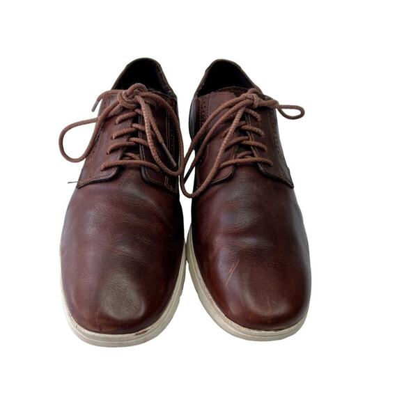 Timberland Shoes Men's Size 9 Franklin Park Brogue Oxfords Brown Leather Lace Up - Picture 2 of 15